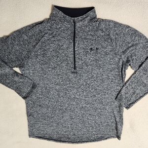 Under Armour Black and Gray Quarter-Zip Pullover